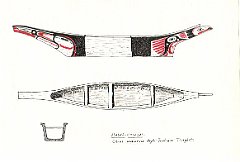 17-canoa monoxila degli Indiani Tlinghit-Alaska